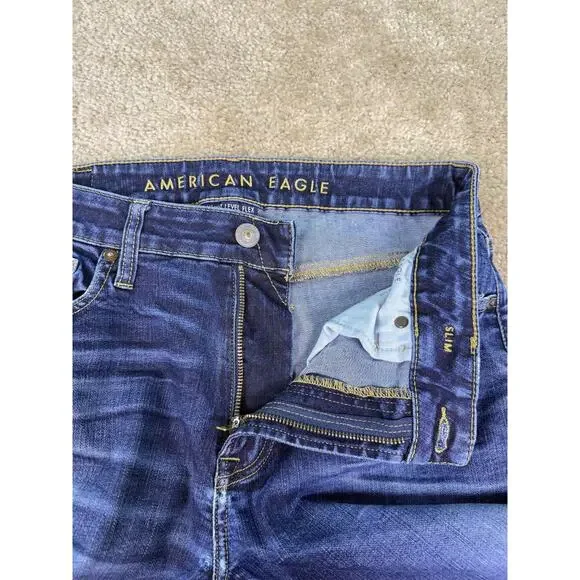 AE American Eagle Jeans Next Level Flex Slim Distressed 32 x 34 (33 inseam) C095 - Picture 6 of 16